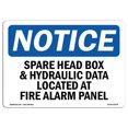 thumbnail image 1 of SignMission OS-NS-A-1824-L-18376 18 x 24 in. OSHA Notice Sign - Spare Head Box & Hydraulic Data Located, 1 of 1