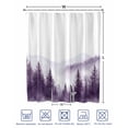 thumbnail image 4 of Split Shower Curtain for Transfer Bench, Purple Mist Forest Fabric Shower Curtains for Bathroom, Simple Trees Mountains Landscape Tub Sliding Transfer Bench Waterproof Bath Curtains 72"x78", 4 of 9