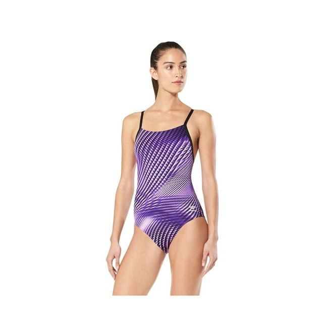 Speedo Swimsuit WARPED WEAVE Speedo Purple Size 26