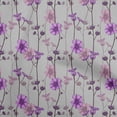 thumbnail image 1 of oneOone Tissu Popeline de Coton Violet Floral Rétro Matériel de Robe Tissu Imprimé Tissu au Mètre 56 Pouces de Large, 1 of 5