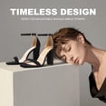 thumbnail image 4 of ElElax Nude Heels for Women Open Toe Ankle Strap High Heel Sandals 4 Inches Tall High Heels Sandal for Wedding, Party, Prom,Summer Sandals, Black, Size 10, 4 of 7