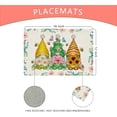 thumbnail image 4 of Spring Summer Gnome Placemat Set of 4 Flower Bee Table Mats Table Decorations 12X18inch, 4 of 6