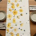 thumbnail image 5 of Table Runners 72 Inches Long Dress Scarves, Yellow Flowers Farmhouse Kitchen Table Runner, Coffee Tablerunners, Spring Floral Butterflies Pastoral 16x72 Inch, 5 of 9