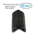 thumbnail image 4 of Soporte de ángulo metálico negro de 16x16mm, sujetador de estante, protector de esquina para estantería de madera, 30pcs, 4 of 7