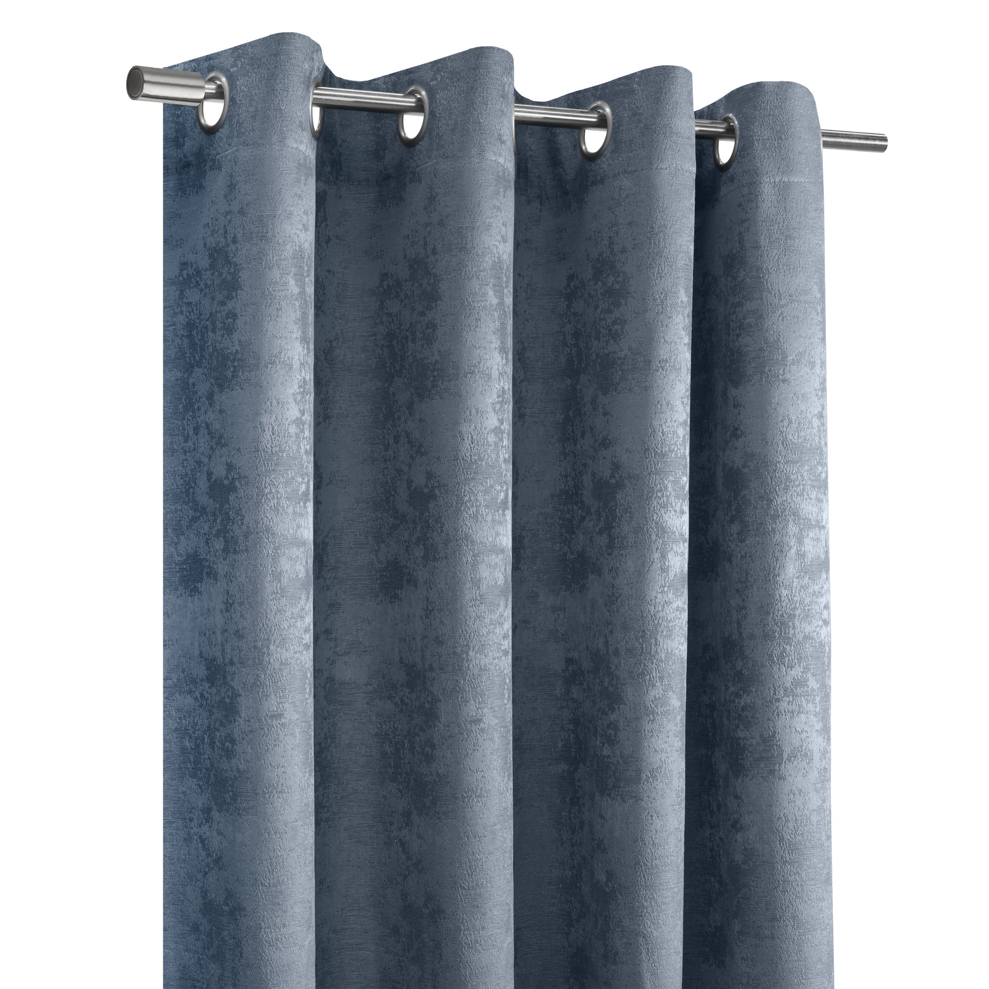Loft Living Paisley Light Filtering Grommet Indoor Curtain 52 x 84 in Steel Blue