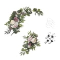 thumbnail image 1 of 2x Flores Simulación Sunnimix Arreglo floral Botín para Puerta principal Recepción Pared Inicio Blanco, 1 of 7