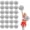 silver, variant on 26 Pcs Cheerleading Pom Poms- Cheerleader Pompoms With Finger Holes-Fit For Team Spirit Sports Dance Cheering.