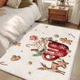 thumbnail image 4 of Christmas Area Rugs 4'x6', Washable Small Throw Rugs for Office Bathroom, Winter Deer Ice Cream Cookies Star Pine Needle Indoor Outdoor Rug Non-Slip Low Pile Carpet Runner Reversible Floor Mats, 4 of 8