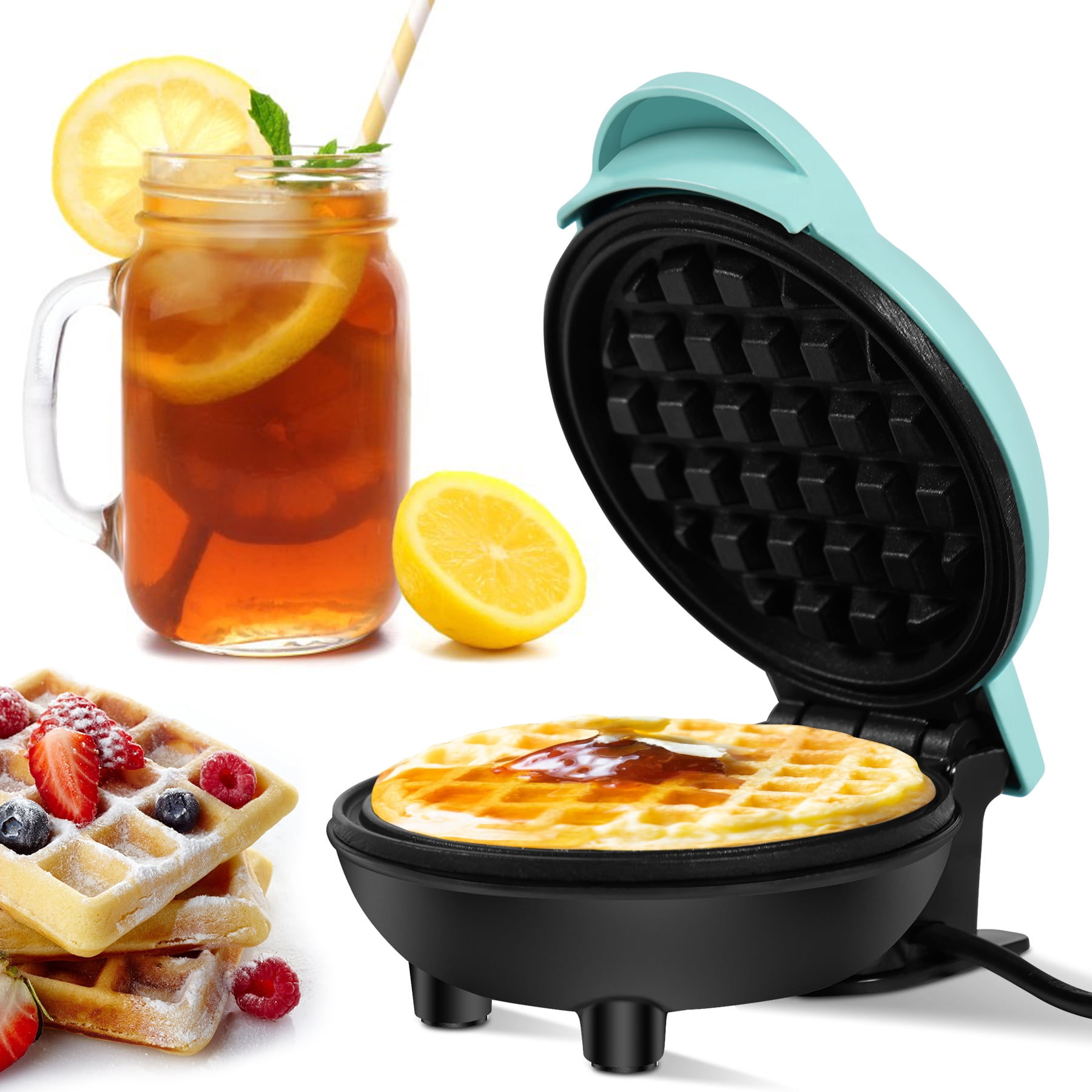 Buy Mini Waffle Maker,Portable Electric NonStick Waffle Iron , Round