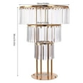 thumbnail image 2 of 3 Tiers Iron and Acrylic Wedding Gold Crystal Flower Stand, Round Pedestal Stand, Crystal Flower Stand Modern Gold, 2 of 22