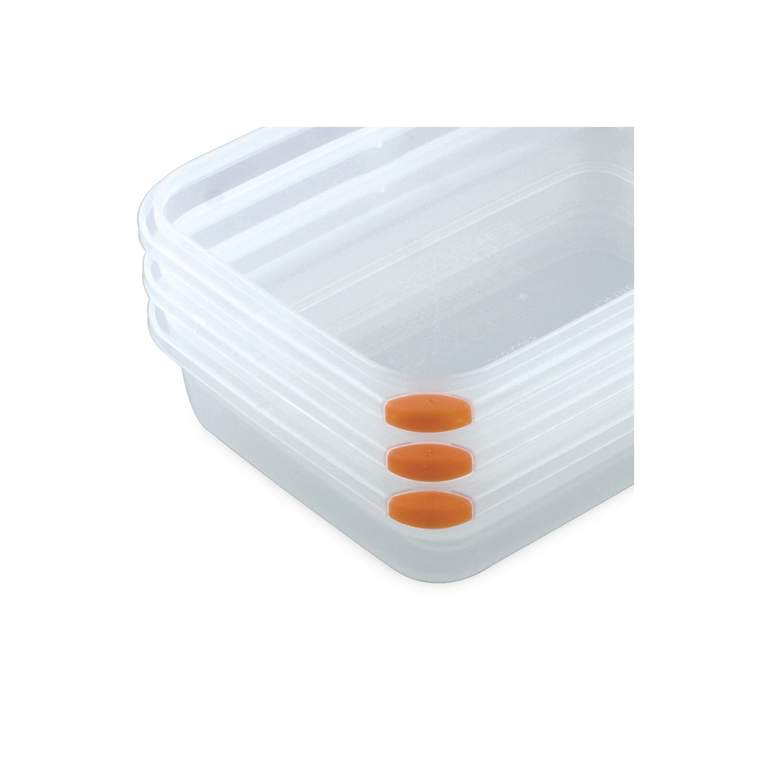 Sterilite Ultra•Seal™ 8.3 Cup Rectangle, Latching Food Storage Container, Airtight Watertight Seal, Orange, 6 Count