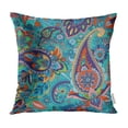 thumbnail image 1 of BOSDECO Blue Pattern Based on Traditional Paisley Green Associated Pillow Case Pillow Cover 20x20 inch, 1 of 1