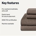 thumbnail image 4 of Brushed Microfiber Sheet Set, Extra Soft with Natural Texture, 4-Piece, Full, Brown, 4 of 8