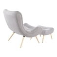 thumbnail image 6 of LumiSource Natural Wood, Grey Sherpa Cloud Chair, 6 of 7