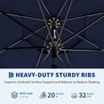 thumbnail image 3 of Yiwa 10ft Solar Patio Umbrella Offers a 3-Tier Design With Built-In Led Lights, Easy Crank And Push Button Tilt, Vented Top, And 8 Durable Ribs, Making It Ideal For Your Pool, 3 of 7