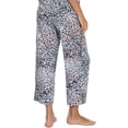 thumbnail image 2 of Linea Donatella Womens Printed Cropped Pajama Pants,Beige,Large, 2 of 2