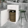 thumbnail image 5 of 1 PCS 55.88*55.88*116.84cm/22*22*46in Trash Can, Commercial Trash Can, Trash Can Cabinet(White), Trash Bag Capacity: 113.56L/30Gal, 5 of 10