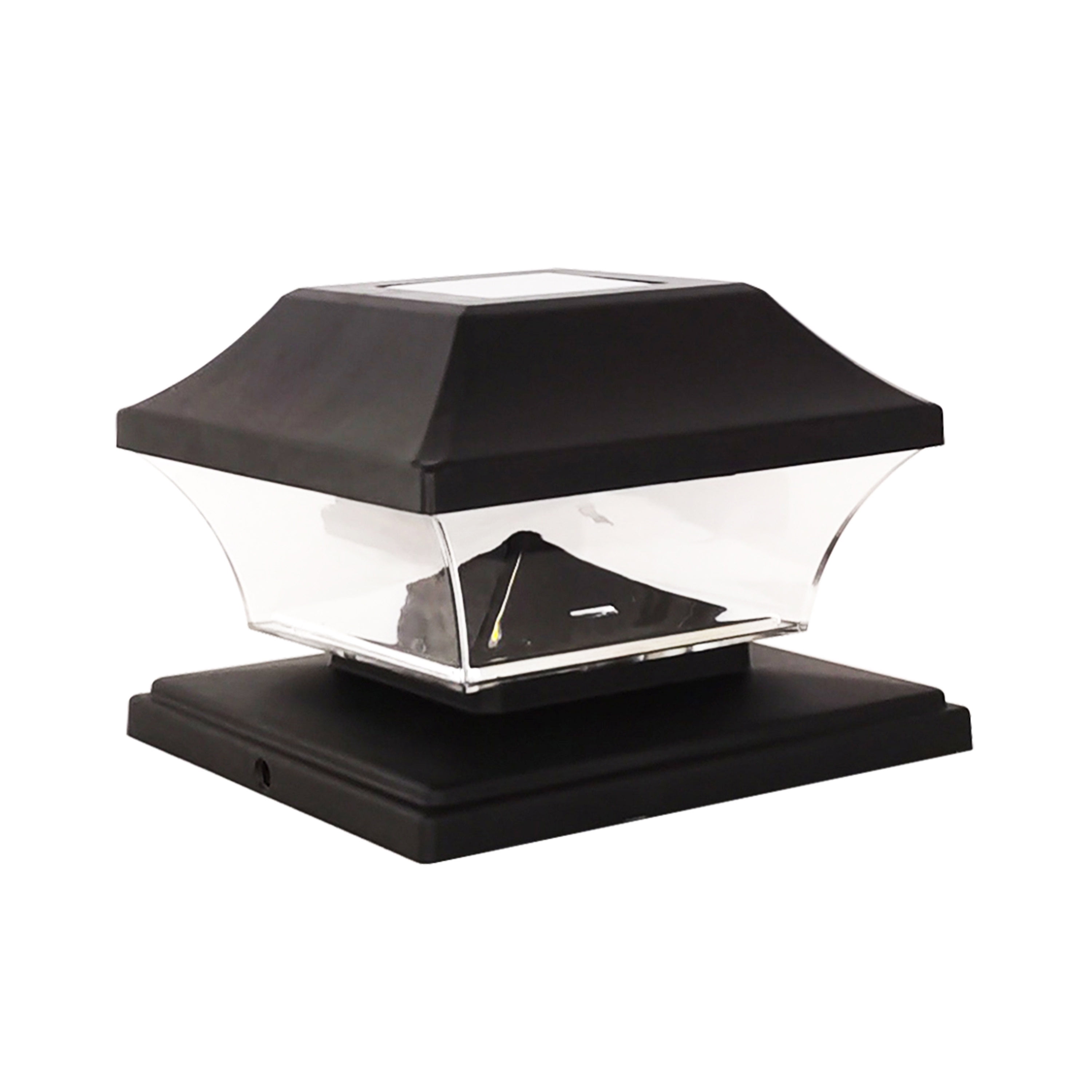 Mainstays 5 Lumen Solar Powered LED Deck Post Cap Light, Black