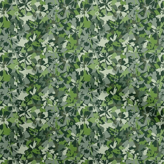 oneOone Viscose Chiffon Green Fabric Abstract Sewing Material Print Fabric By The Yard 42 Inch Wide