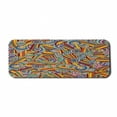 thumbnail image 1 of Psychedelic Computer Mouse Pad, Funky and Hippie Composition with Abstract Folkloric Elements, Rectangle Non-Slip Rubber Mousepad Large, 31" x 12" Gaming Size, Multicolor, by Ambesonne, 1 of 2