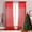 Red, variant on 2 Panels Rod Pocket Sheer Curtains with Attached Valance - Filter Sunlight Maintain Privacy for Living Room or Patio Door