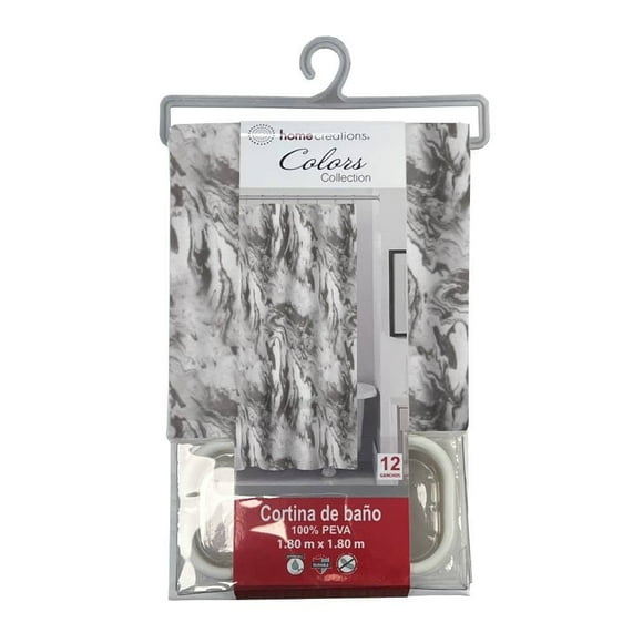 Cortina de Baño Home Creations HCRE CORTINA P MARMO Marmol 180x180 cm