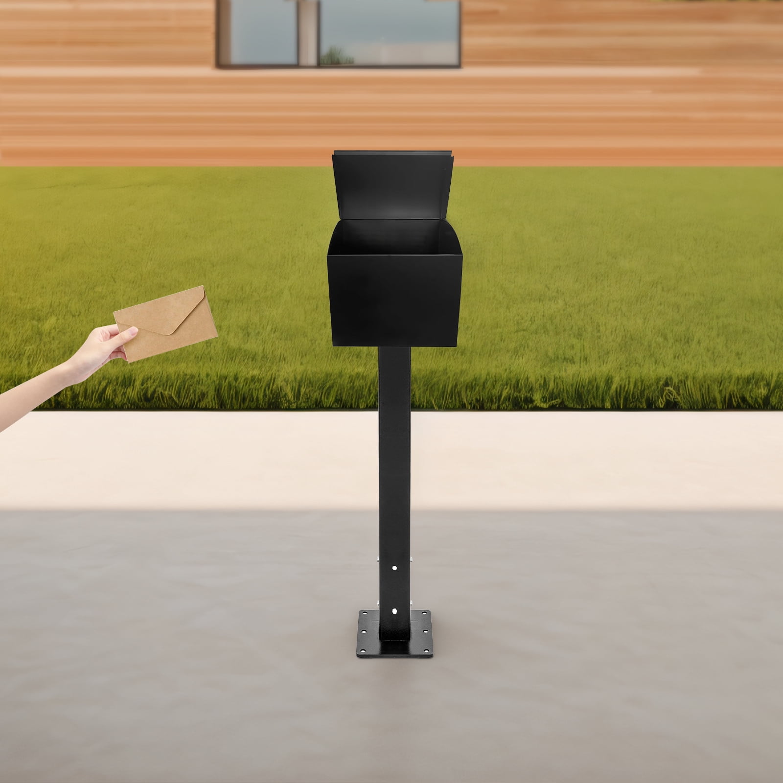 Simplay3, Mailbox Post, 422030-01 Universal, No Digging, Black