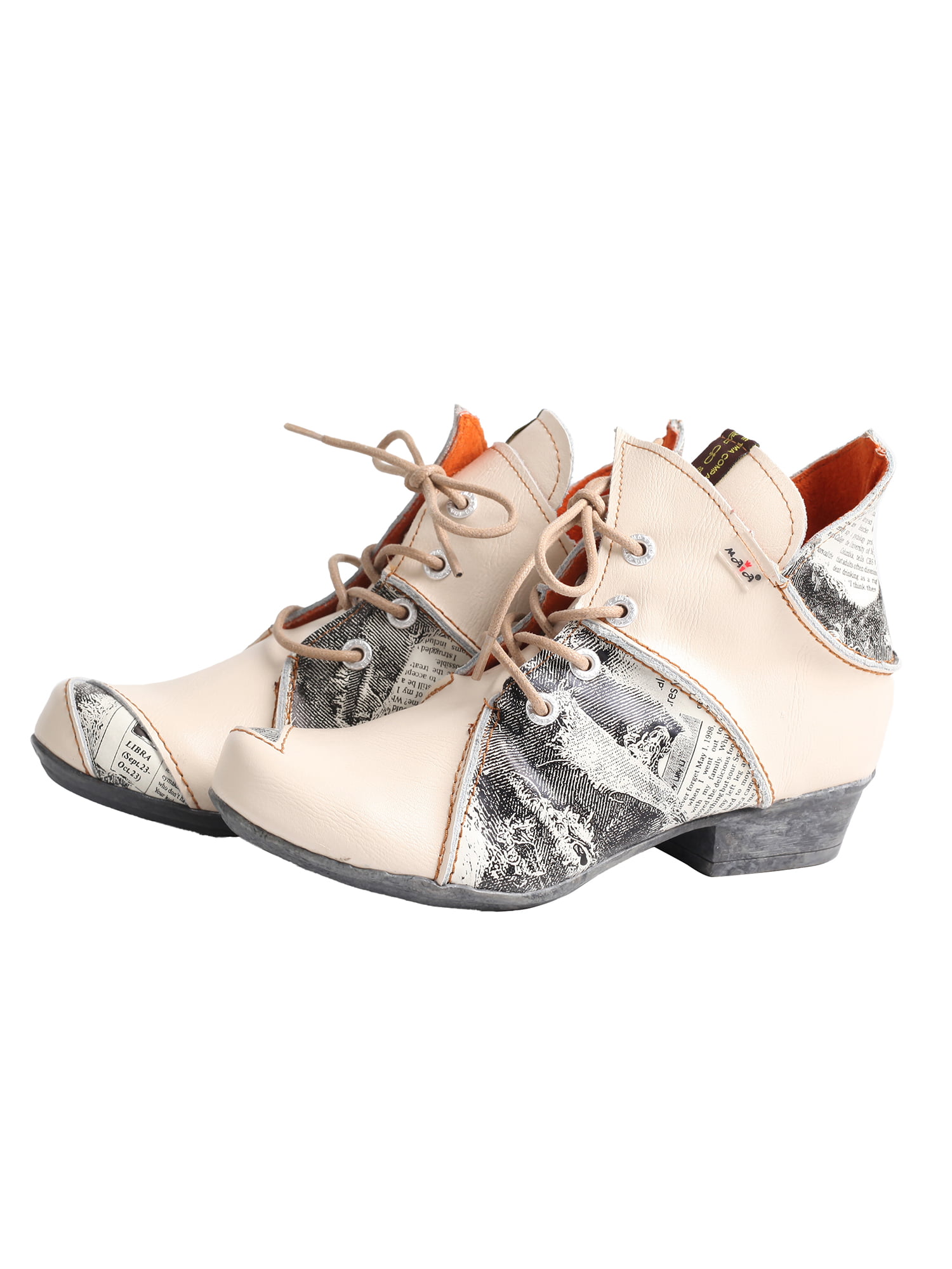 JOSEPH Printed Leather Ankle Boots in White Womens Shoes Boots Ankle boots 