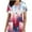 Pink, variant on Xfvqtps Independence Day Scrub Tops for Women Comfortable Lightweight Medical Nursing Uniform Fashion Casual Solid Color Round Neck Short Sleeve Loose Working Uniform with Pockets Blue