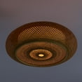 thumbnail image 6 of Wildnix Bamboo Ceiling Light, Round Rattan Yellow Design, 3 Lamp Holders, Ceiling Mount, Ideal for Indoor Use, Stylish and Warm Lighting for Living Room and Dining Room, 6 of 6