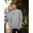 thumbnail image 2 of North Dakota State Tourist Map Sweatshirt Men -Image by Shutterstock, Male XX-Large, 2 of 4