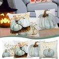 thumbnail image 1 of Daisyyozoid Gros Tarolo Ensemble de 4 Housse de Coussin Décoratif Automne Citrouilles Blanc, 1 of 7