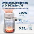 thumbnail image 5 of SPECSTAR Water Distiller Countertop 1.06 Gallon/4L 900W Distilled Water Machine with Smart Switch Purifier Filter for Home Office, White, 5 of 8
