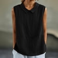 thumbnail image 2 of CAIXIA Sleeveless Button Down Shirts for Women Collared Shirt Stretch Button Tank Top Work Casual Blouse Top,Black, 2 of 8