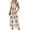 Apricot Print, variant on Womens Casual Jumpsuits Summer Boho Outfits Printed Smocked Wide Leg Vacation Jumper With Pockets