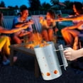 thumbnail image 6 of Heavy Duty Charcoal Chimney Starter for BBQ Grill – Rapid Fire Starter for Charcoal, Briquettes & Coal – Compact Easy to Use Chimney Lighter for Outdoor Grilling, Camping Barbecue Accessories, 6 of 6