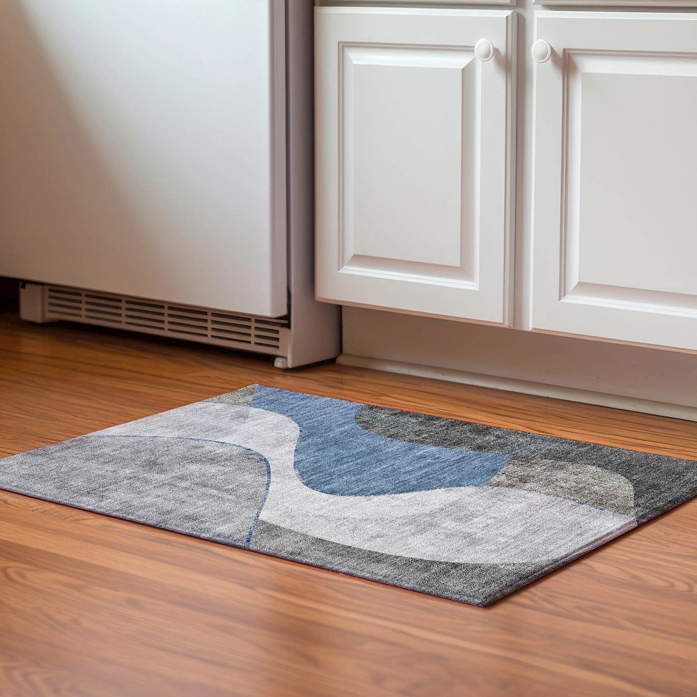 Addison Rugs Premium Machine Washable Mayfield  Blue 1'8" x 2'6" Rug