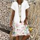 thumbnail image 2 of Vestidos casuales de verano para mujer Vestido suelto de manga corta con estampado floral de playa con cuello en V para mujer Pompotops ghjkhdj13442, 2 of 5