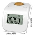 thumbnail image 2 of Contador de pantalla LCD digital Mini dispositivo de conteo de cuentas portátil 6 dígitos Clicker numérico, blanco AweSitey  EL5226-02B, 2 of 2