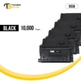 thumbnail image 4 of Toner Bank 4-Pack Compatible Toner for HP CE390A 90A 90X LaserJet Enterprise 600 M602 M601 M4555 M602dn M602n M602x M603dn M603n M4555f M4555h Printer (Black), 4 of 7