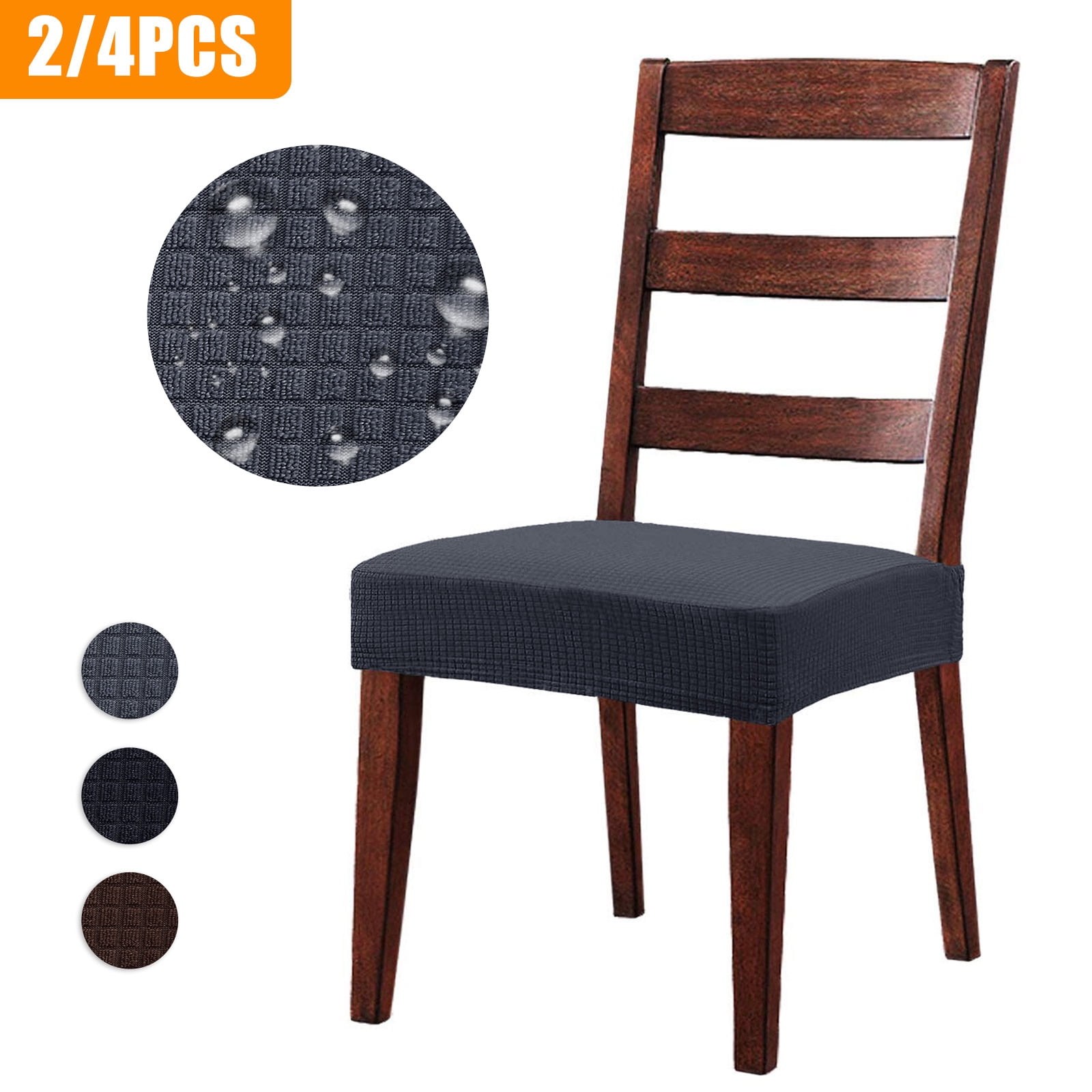EEEKit 4/2Pcs Dining Chair Seat Covers, Stretch Jacquard ...