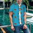 thumbnail image 6 of KLL Sea Turtle for Men's Baseball Shirts,Short Sleeve Casual Shirts Button Down Shirt for Men Beach Summer Wedding Shirt-X-Large, 6 of 7
