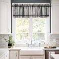 thumbnail image 4 of Barn Door Valance Curtain Rustic Wood Farmhouse Door Pattern Western Country Rod Pocket Valance Window Treatments 1 Panel Short Curtains for Kitchen Living Room Decor 54 x 18 in, 4 of 6
