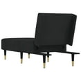 thumbnail image 3 of vidaXL Chaise Longue Black Velvet, 3 of 5