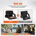 thumbnail image 6 of VEVOR Stadium Seat with Back Support, Wide Bleacher Seat Back, Folding Padded Cushion Stadium Chair, Portable Reclining Chair with Hook Pocket Cupholder, Ideal for Sport Event Beach Camping Concert, 6 of 9