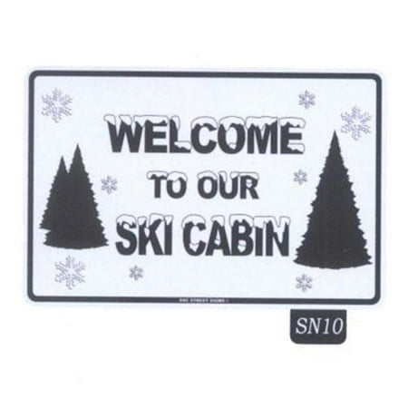 Paradise Surf Sign - Seaweed Surf Co SN10 12X18 Aluminum Sign Ski Cabin