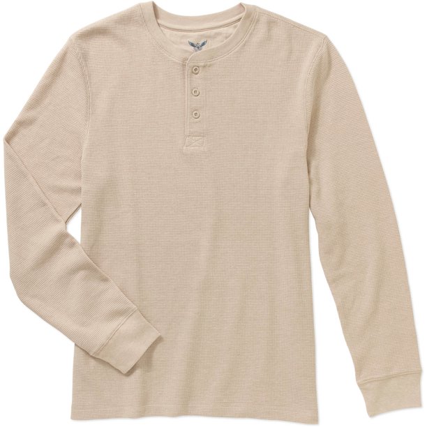 Faded Glory Big Men's Long Sleeve Henley Thermal