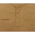 thumbnail image 3 of Atasi Men's Round Neck Kurta Cotton Roll-Over Sleeve Brown Shirt-XXX-Large, 3 of 7