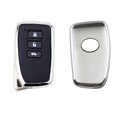 thumbnail image 3 of Xotic Tech Silver Smart Remote Key Soft Fob Cover Case Shell Protective For Lexus IS LS RC GX, 3 of 5