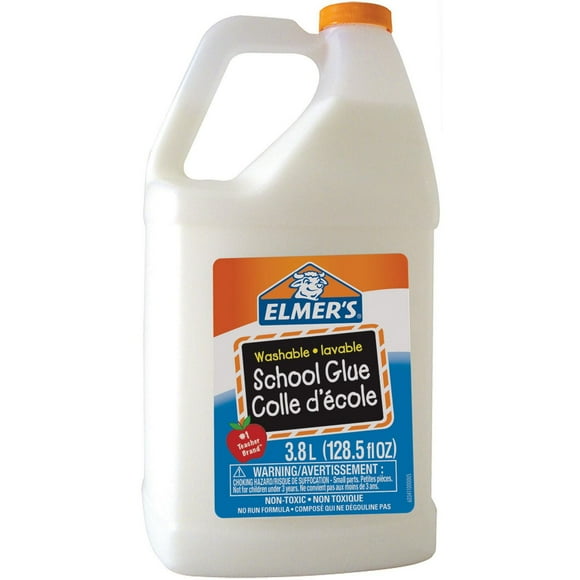 Colle d'école lavable Elmer’s, blanche, idéale pour fabriquer de la glu (slime)